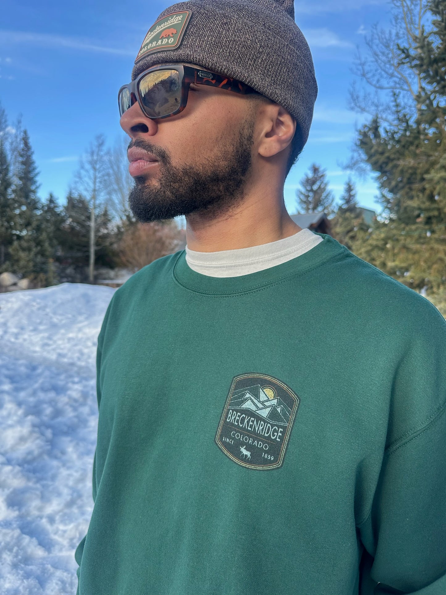 Brown Marbled Breckenridge Beanie | Rubber Patch Breck Beanie | Brown Breck Beanie | Shop Breck Hat Co