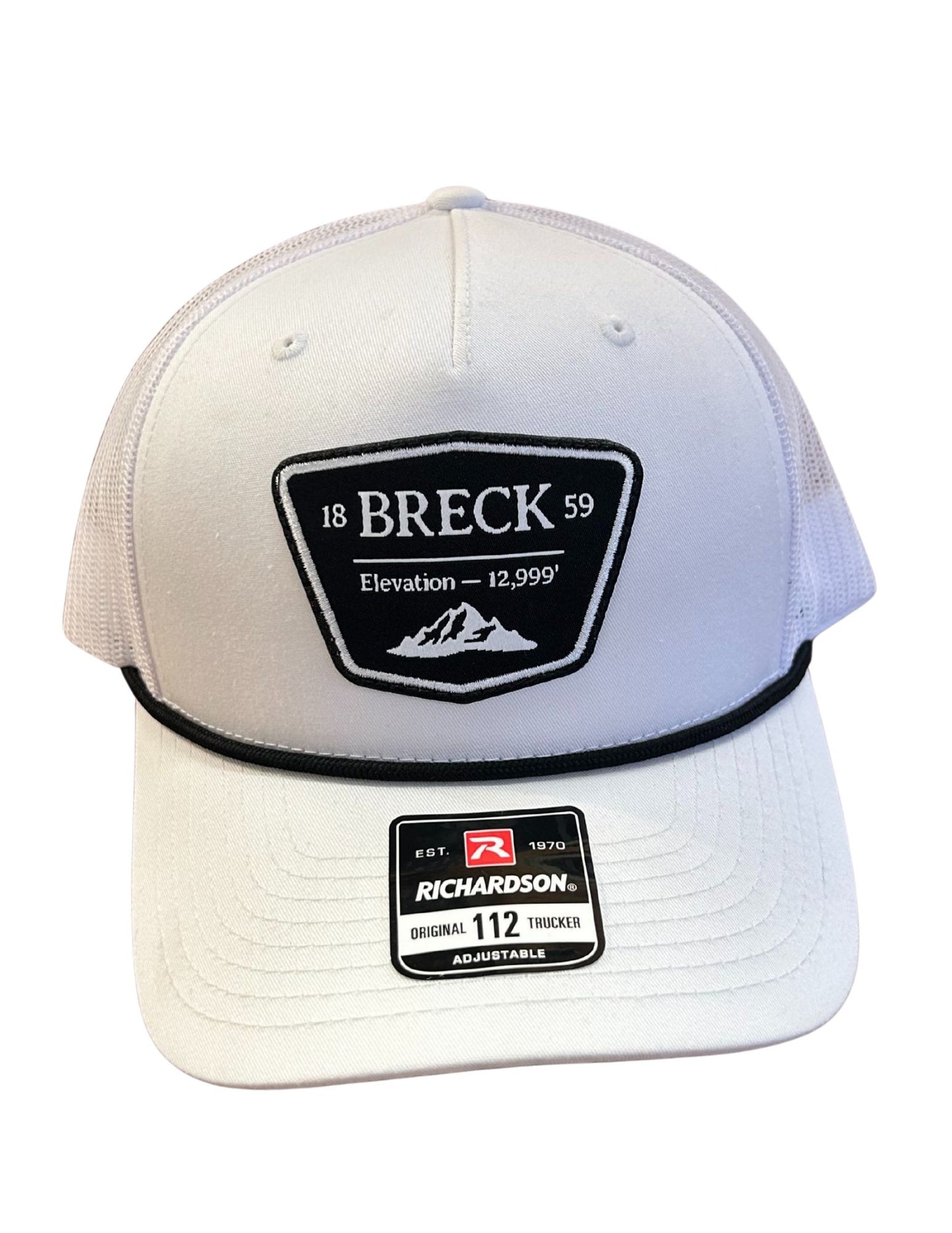 White Breck Elevation Cap With Black Rope