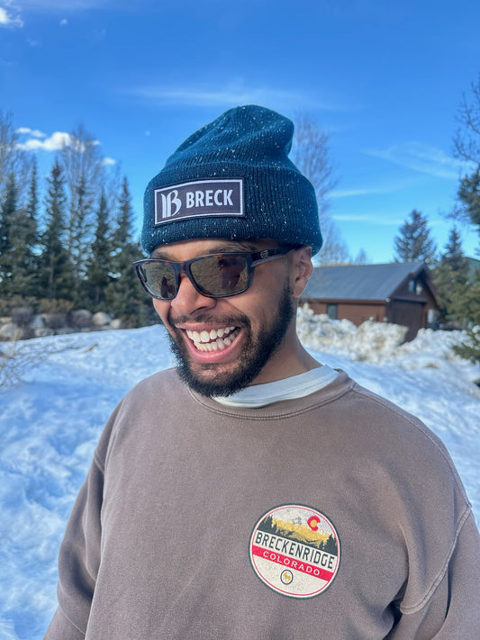 Breck Beanie - Teal | Breckenridge B Logo| Teal Breckenridge Beanie | Shop Breck Hat Co