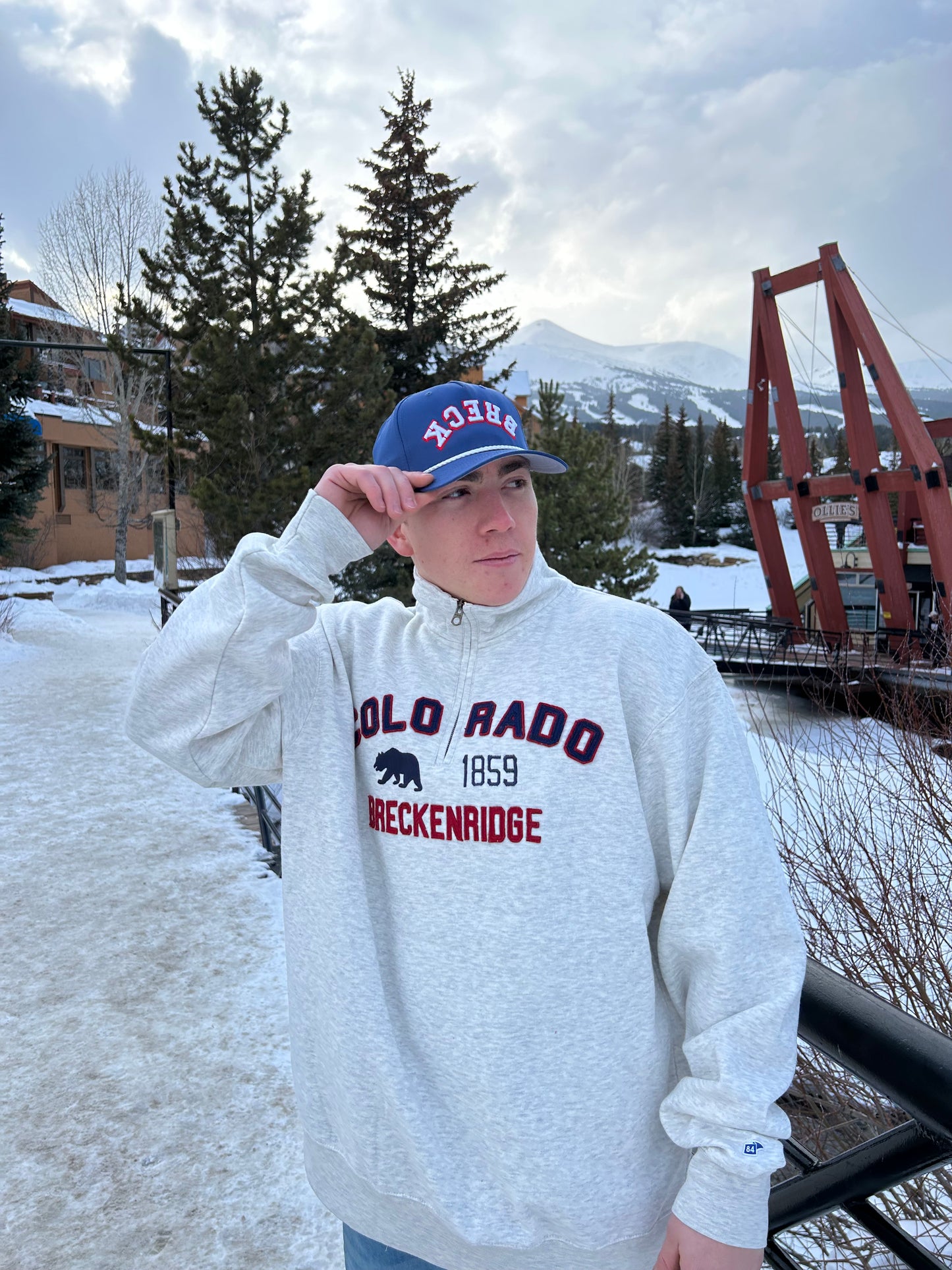 Breck CO Quarter Zip | Oat Quarter Zip Breckenridge CO | Shop Breck Hat Co