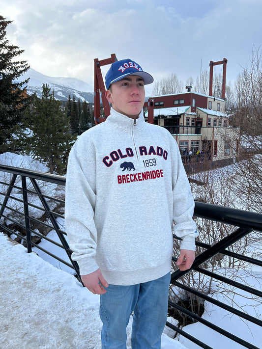 Breck CO Quarter Zip | Oat Quarter Zip Breckenridge CO | Shop Breck Hat Co