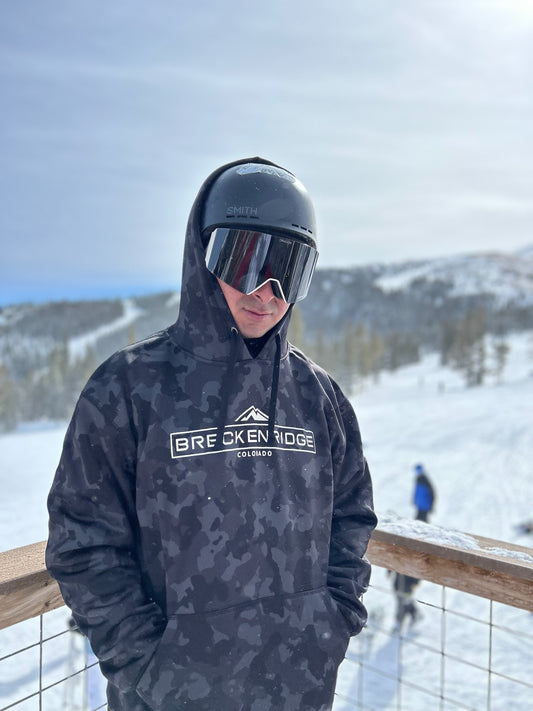 Breck Camo Hoodie- Black | Black Camo Breck Hoodie | Shops near me | Shopping near me | Breckenridge Camo Hoodie | Shop Breck Hat Co.