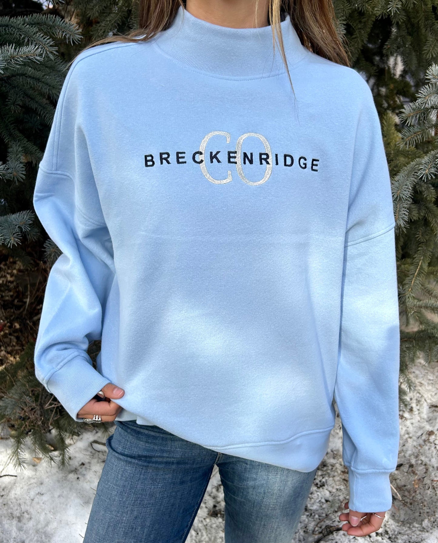 Breckenridge CO Mock Neck Embroider Logo