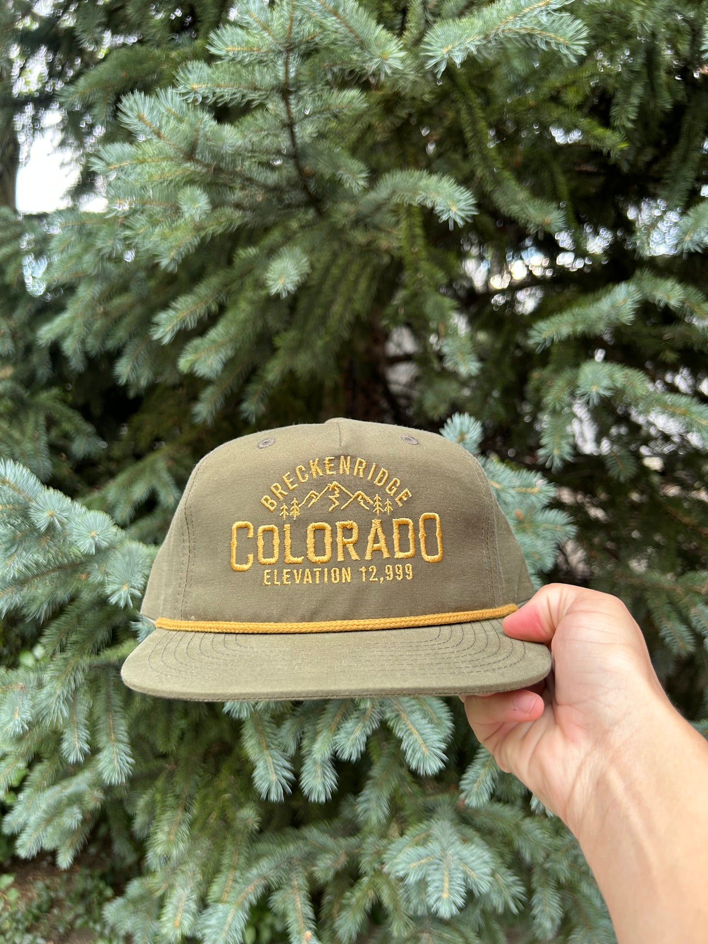 Breck Loden Green Flat Brim With Gold Rope