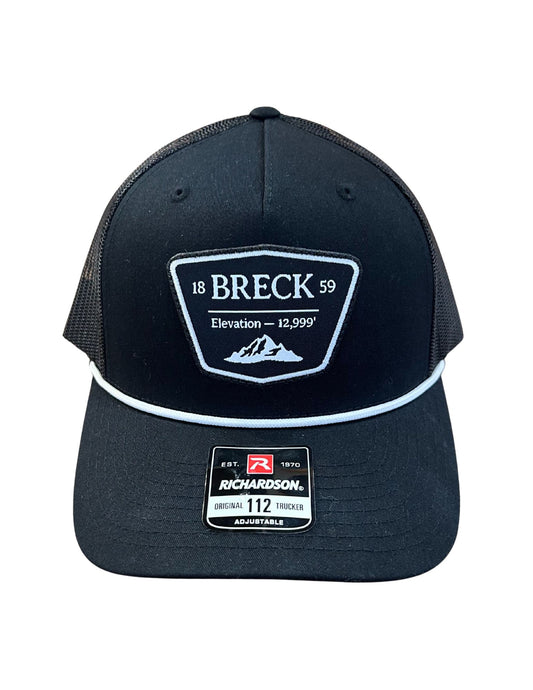 Black Breck Elevation Cap With White Rope